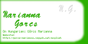 marianna gorcs business card