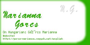 marianna gorcs business card